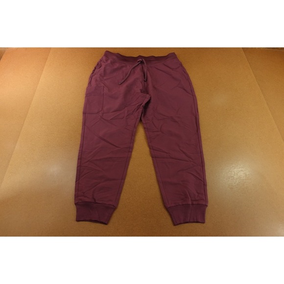 Mandala Pants - Mandala Womens Petite X-Large Bordeaux High Waist Jogger Pants Inseam-25 in NWT